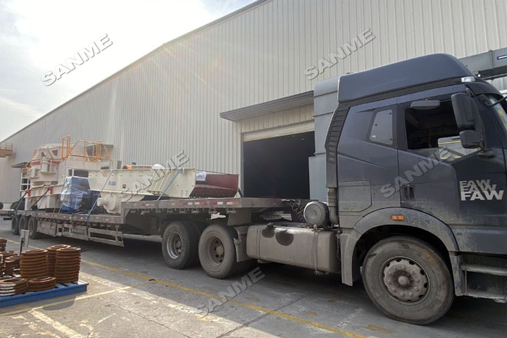 新年發(fā)貨忙｜上海山美股份高性能破碎篩分裝備發(fā)往安徽銅陵，服務(wù)于當(dāng)?shù)啬戤a(chǎn)300萬(wàn)噸骨料生產(chǎn)線