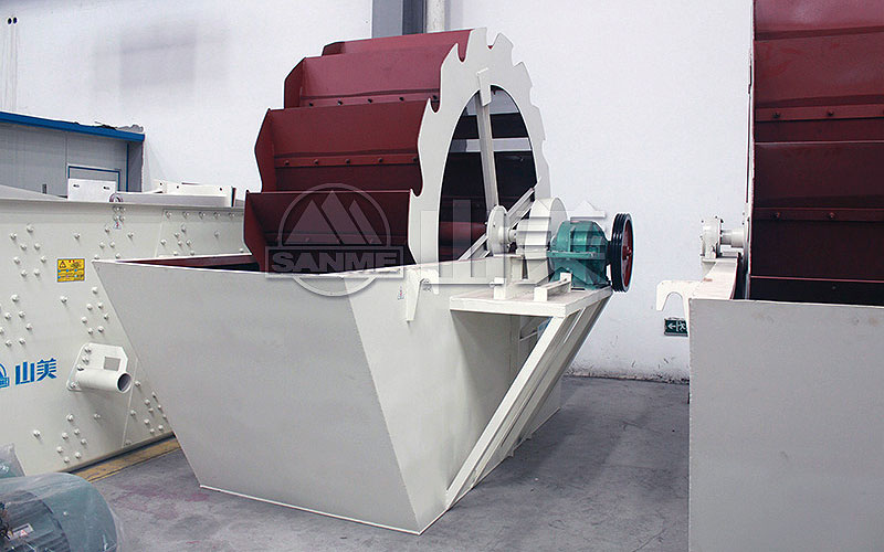 常用洗沙設(shè)備:輪斗式洗沙機(jī)