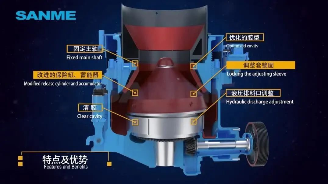 山美E-SMS歐星系列液壓圓錐破碎機(jī)施工現(xiàn)場(chǎng)(一)